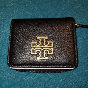 Tory Burch Black Britten Mini Leather Wallet